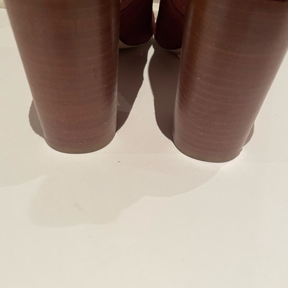 Sole Society Burgundy Suede Boots Sz 9 - Picture 4 of 6